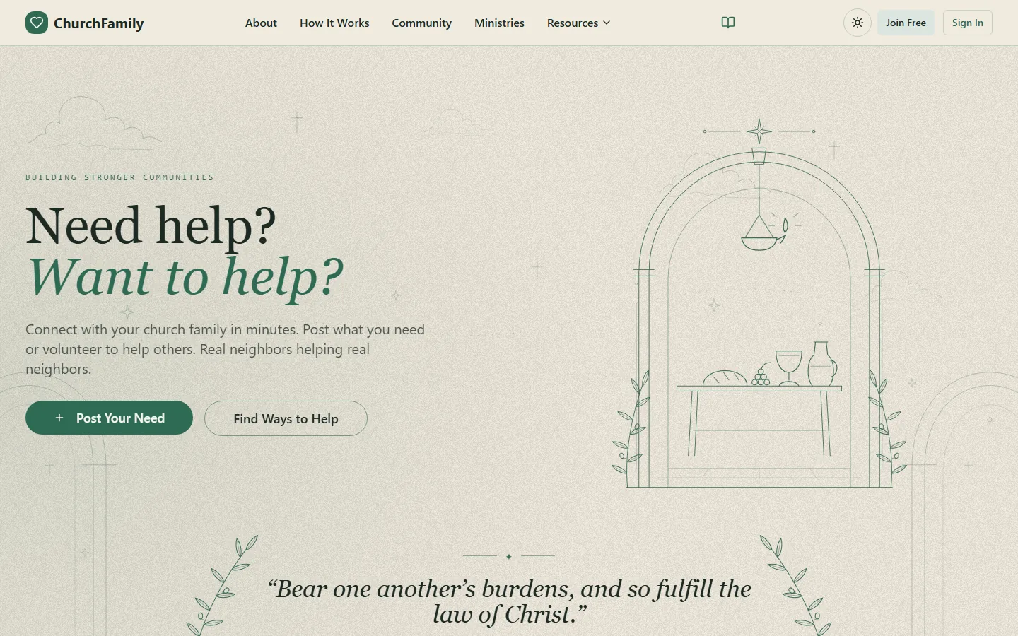 The Church Family website at churchfamily.io